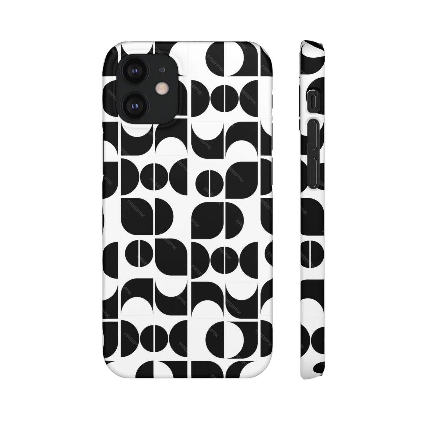 Black And White Pattern Pattern Snap Cases
