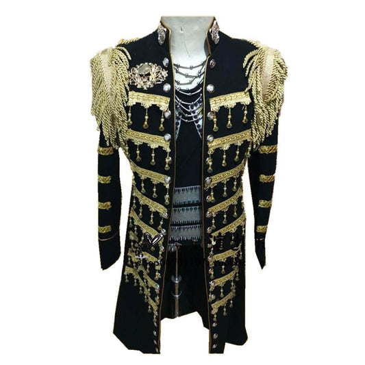 Colonel Progressive Gold Detailed Handmade Military Jacket