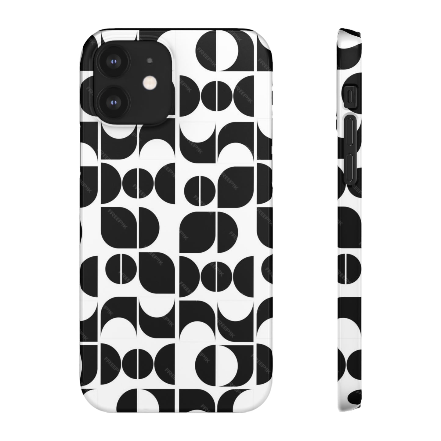 Black And White Pattern Pattern Snap Cases