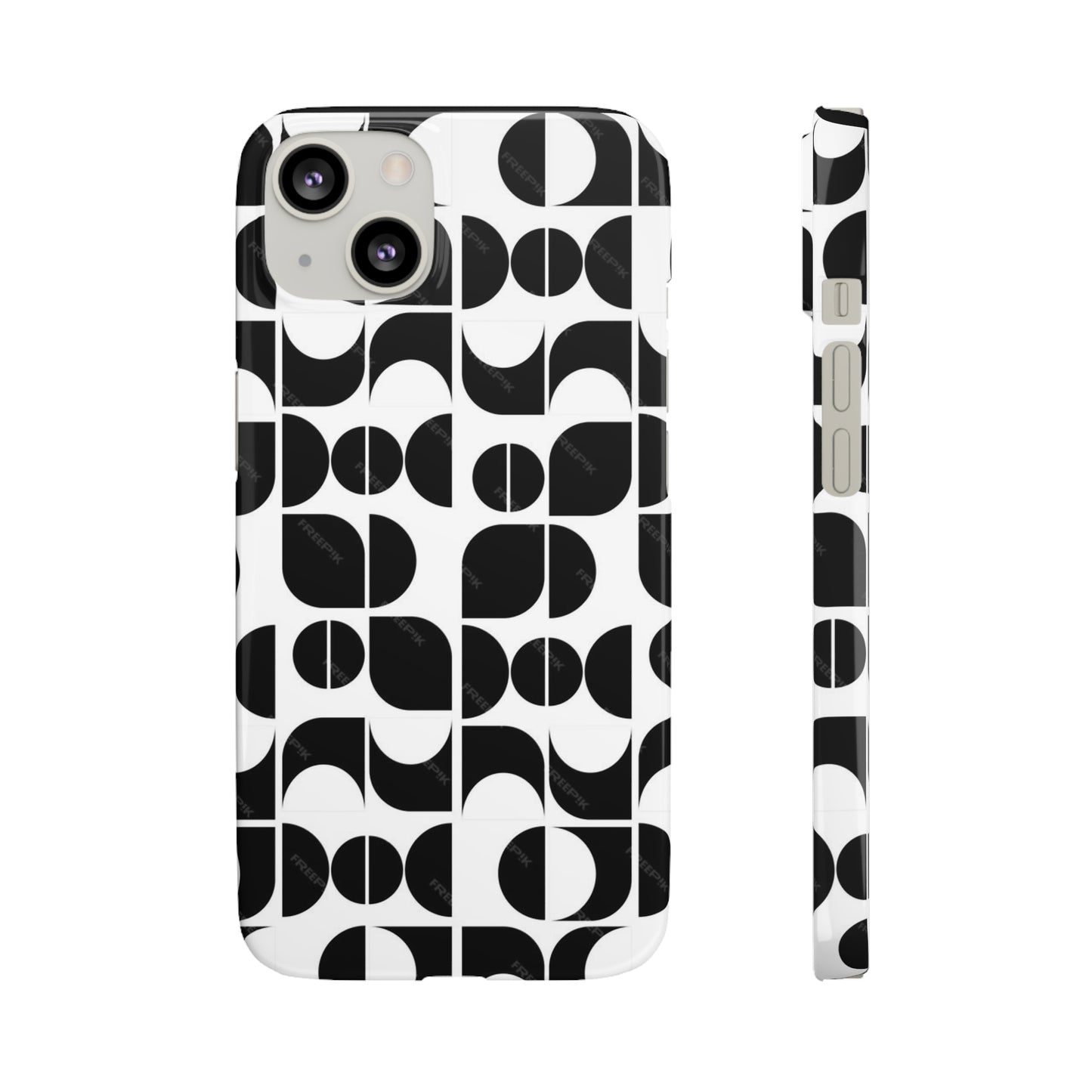 Black And White Pattern Pattern Snap Cases