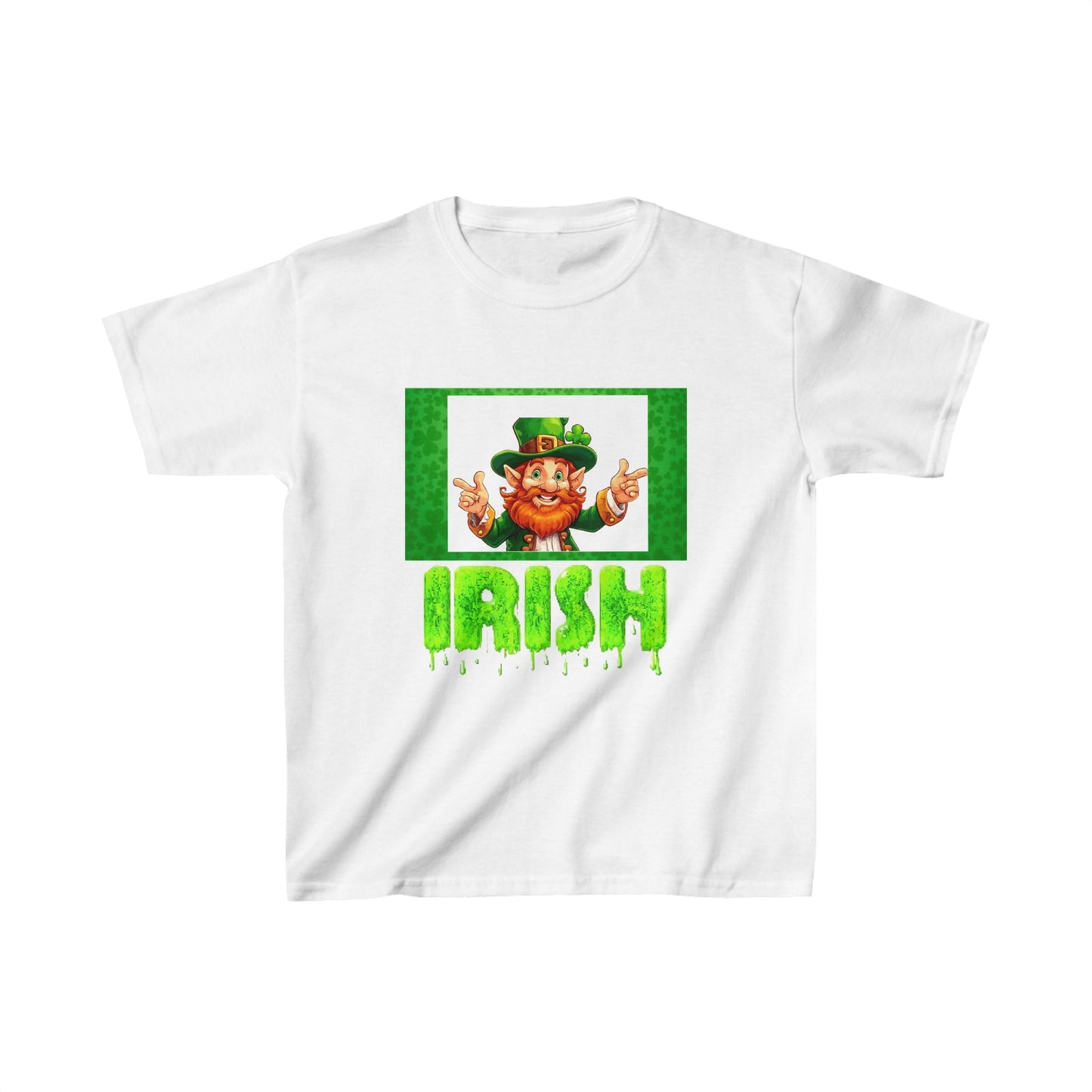 St patricks day cute clover print  childrens tshirt unisex gift top