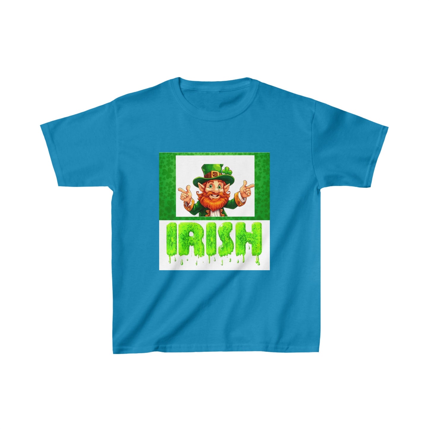 St patricks day cute clover print  childrens tshirt unisex gift top