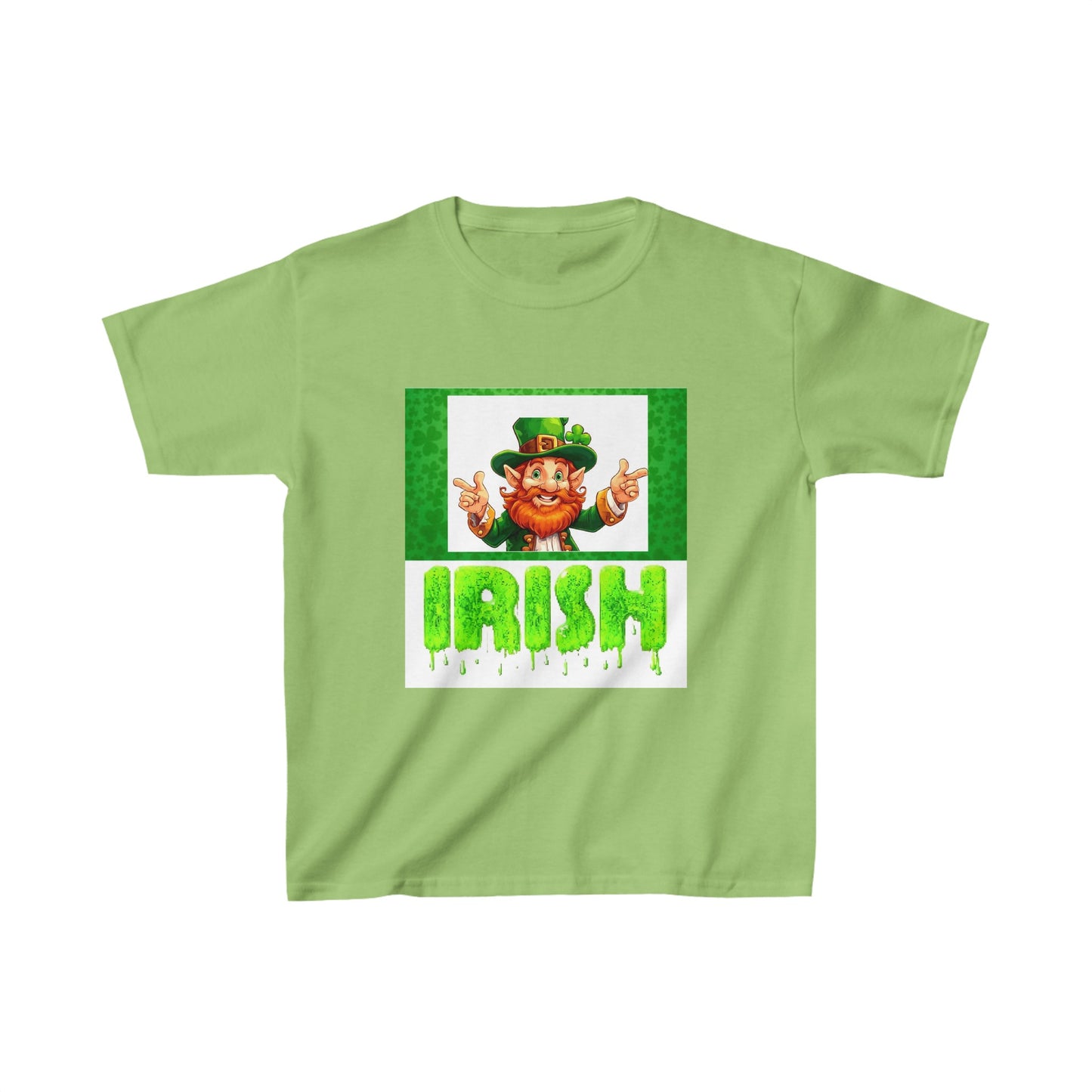 St patricks day cute clover print  childrens tshirt unisex gift top