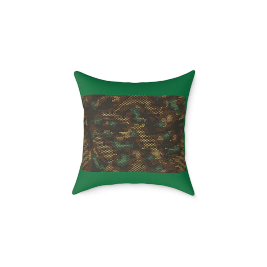 Army Square Poly Canvas Pillow