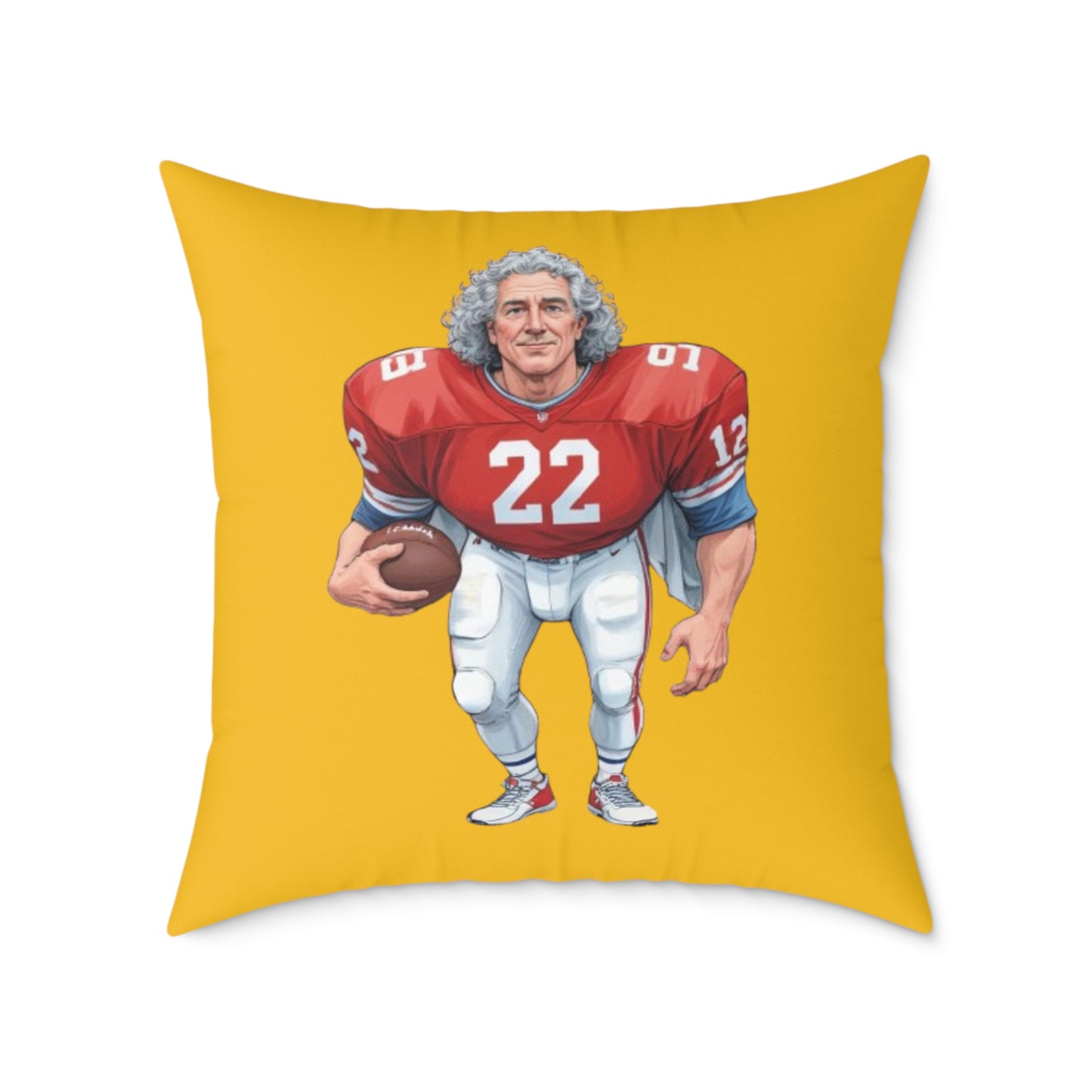 American Football Square Poly Canvas Pillow