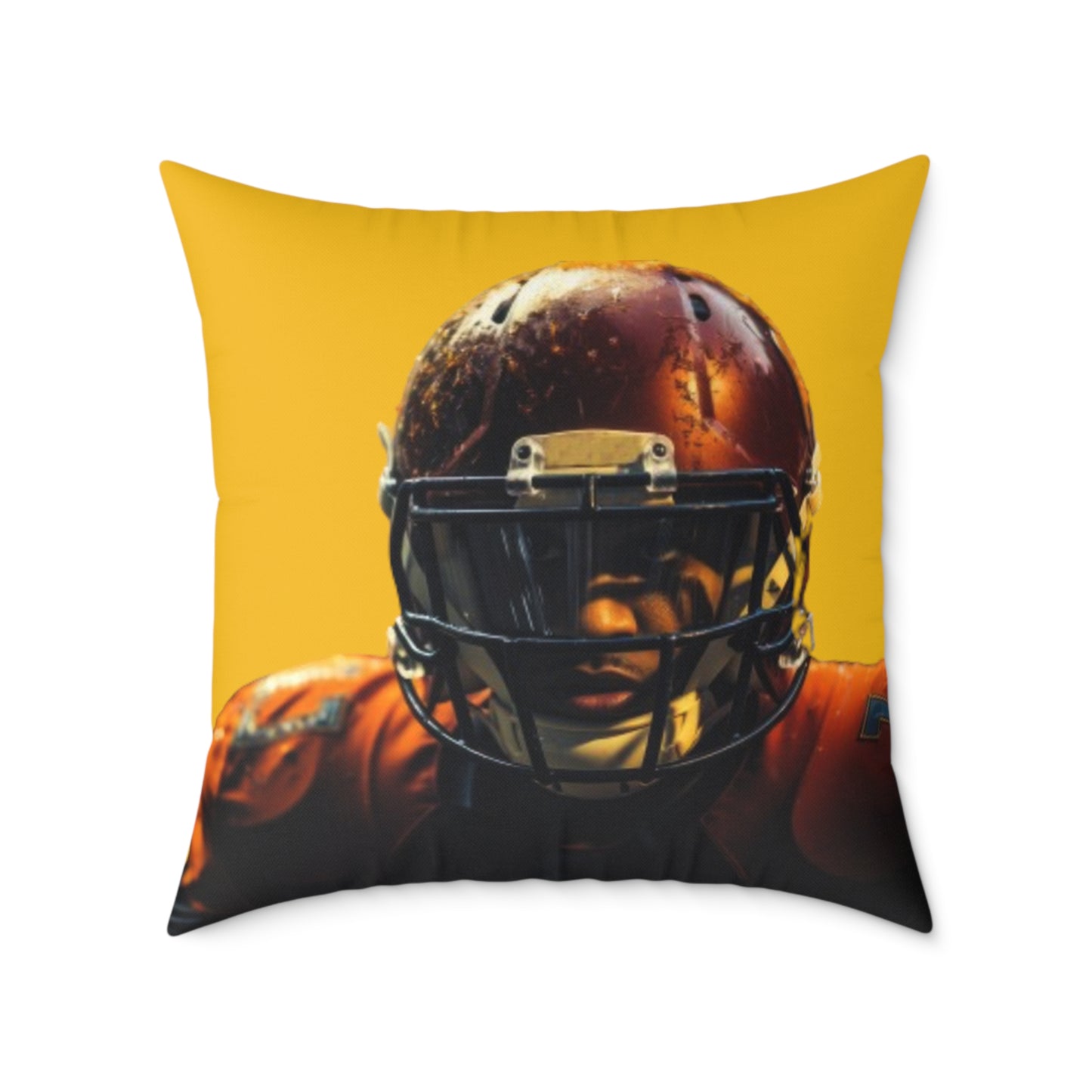 American Football Square Poly Canvas Pillow