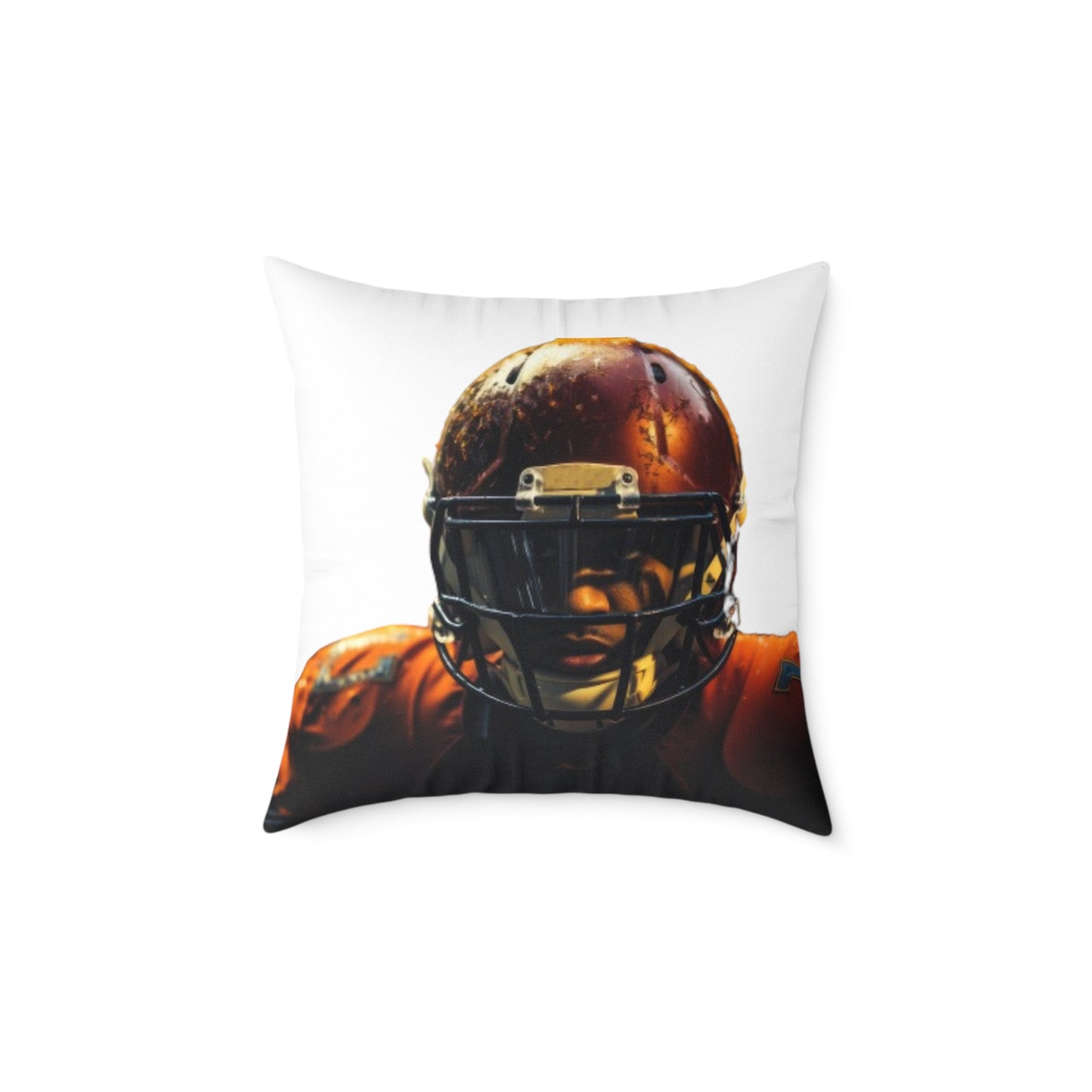 American Football Square Poly Canvas Pillow