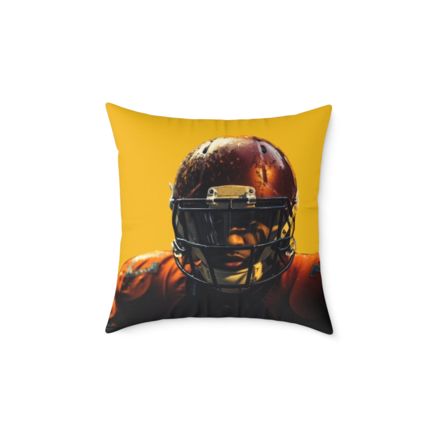 American Football Square Poly Canvas Pillow