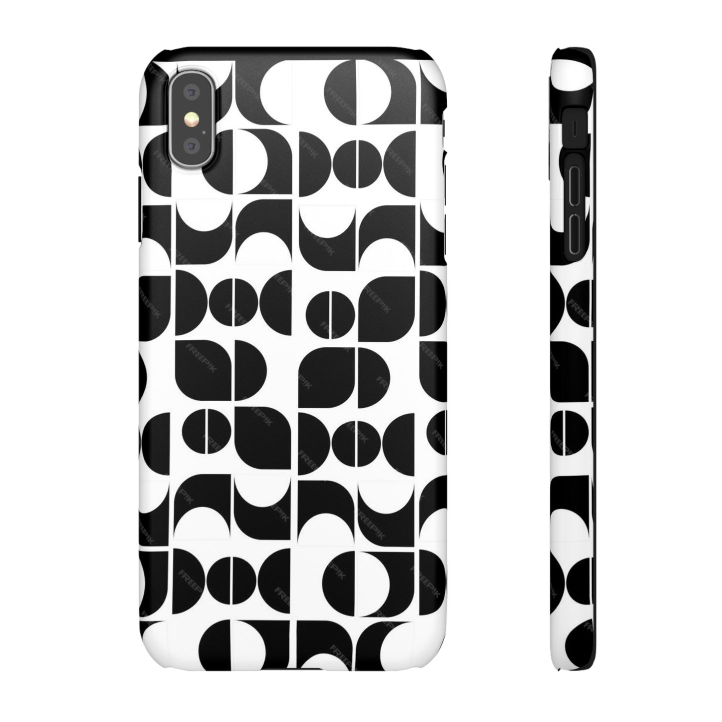 Black And White Pattern Pattern Snap Cases