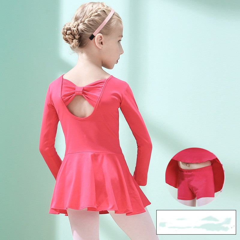 Children Dance Clothing Summer Short-sleeved Girls Dance Skirt Children