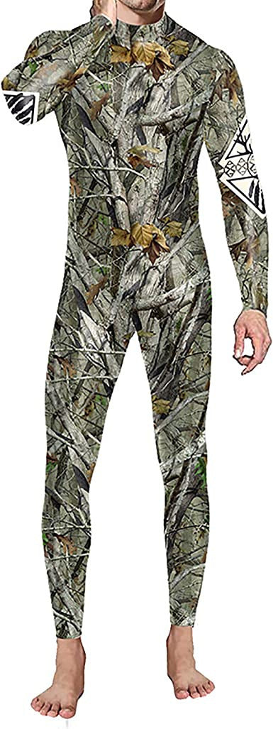 Men's Skull Print Close-fitting Union Suit Party Clothing