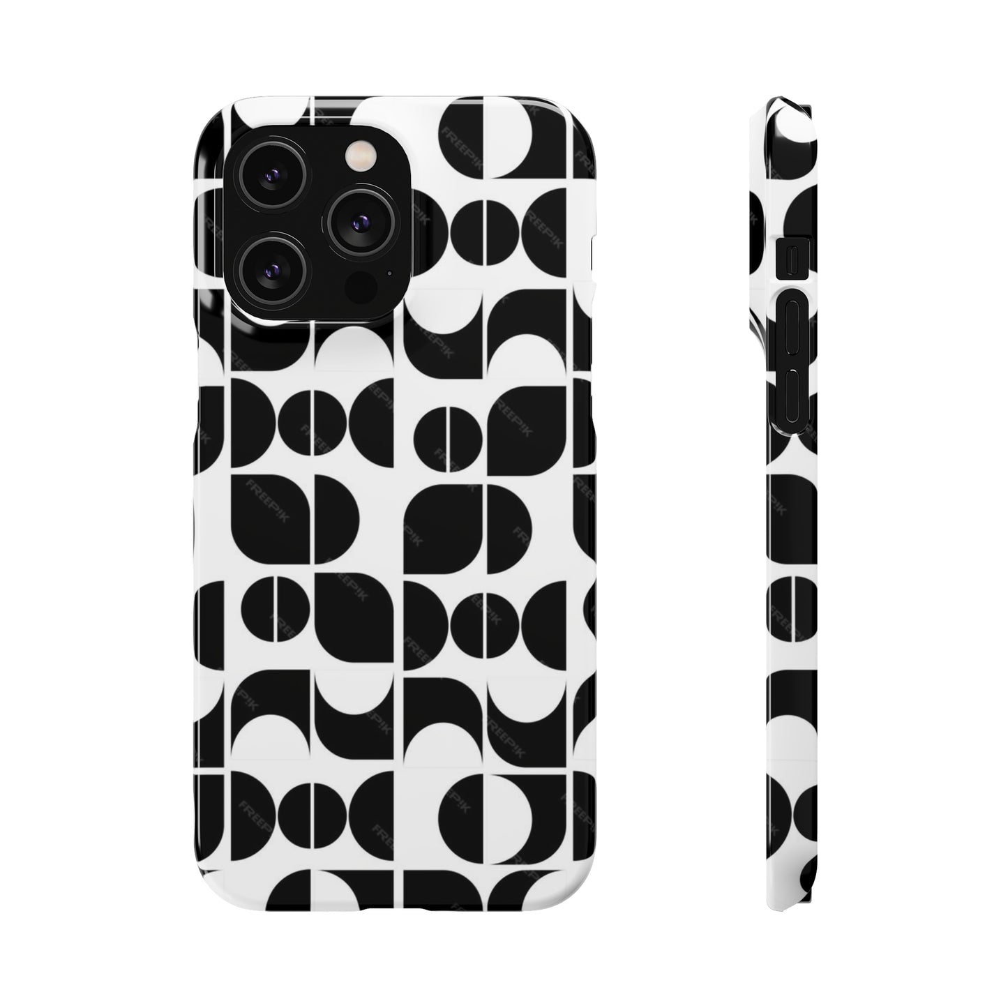 Black And White Pattern Pattern Snap Cases