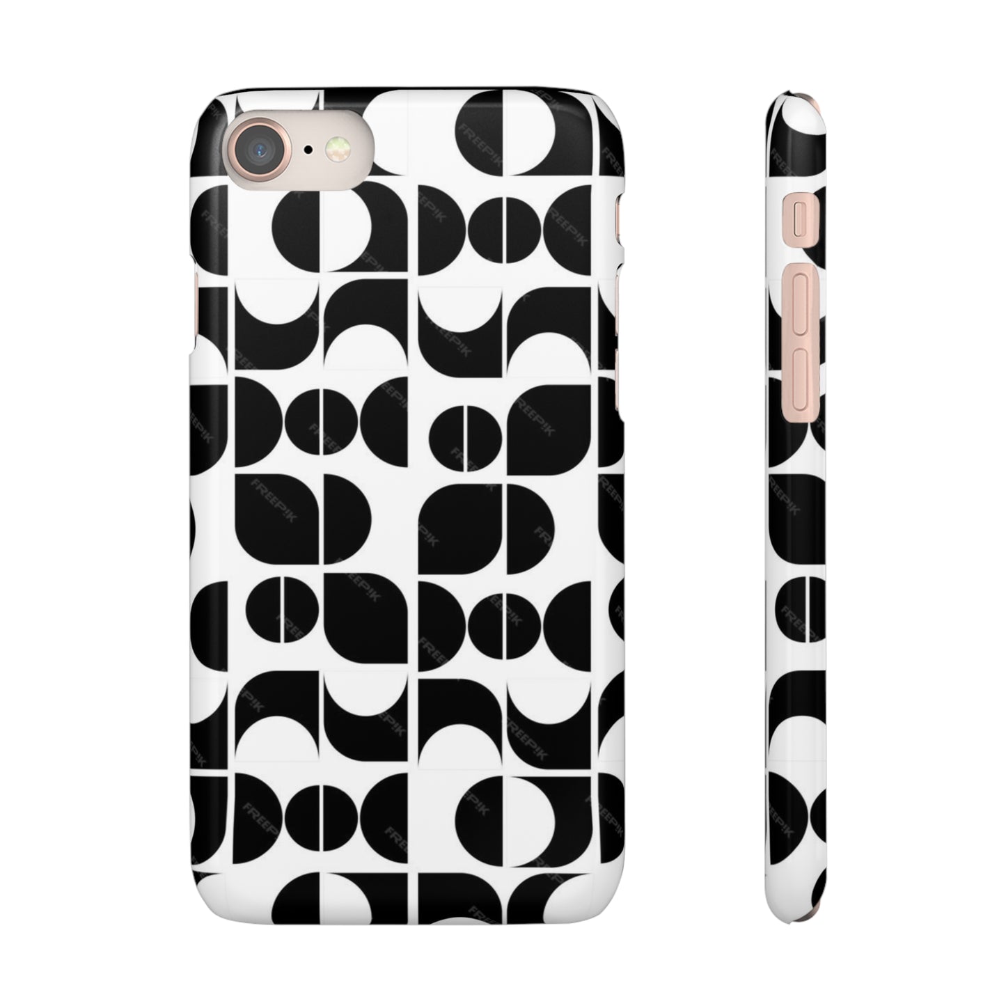 Black And White Pattern Pattern Snap Cases