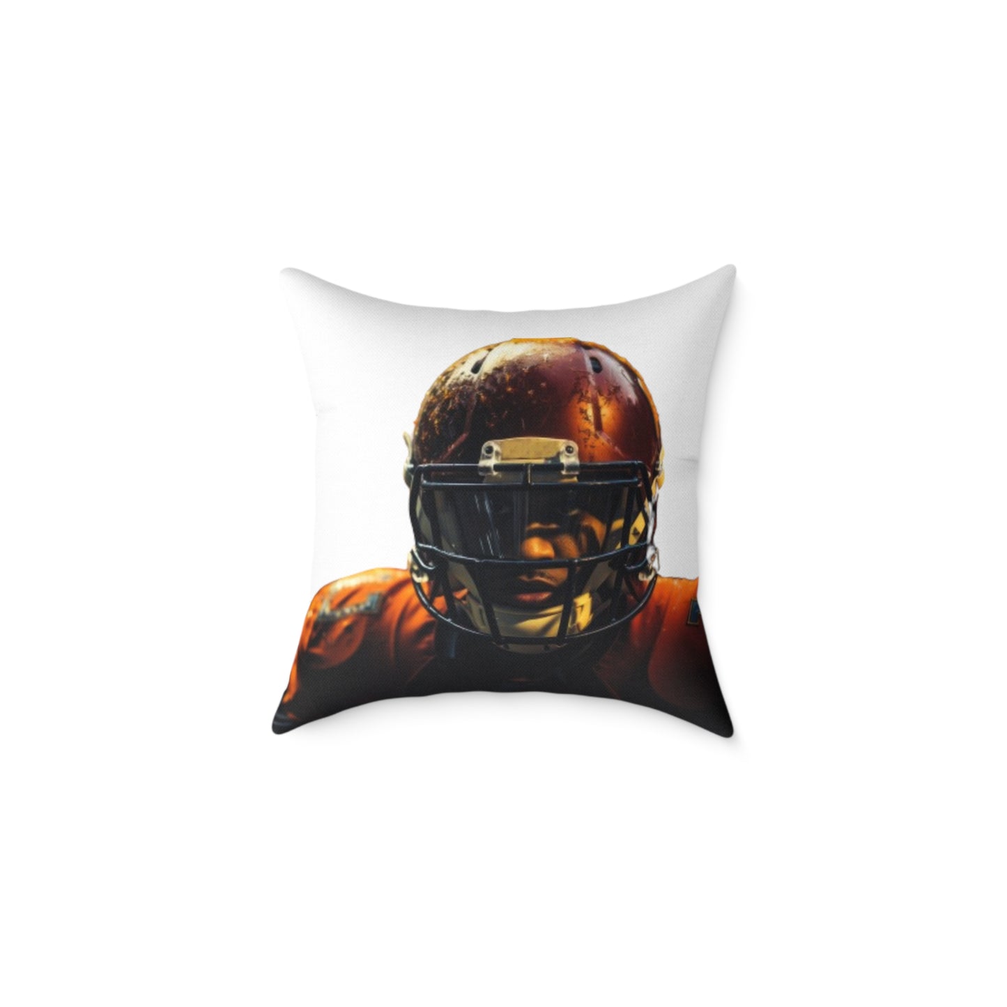 American Football Square Poly Canvas Pillow