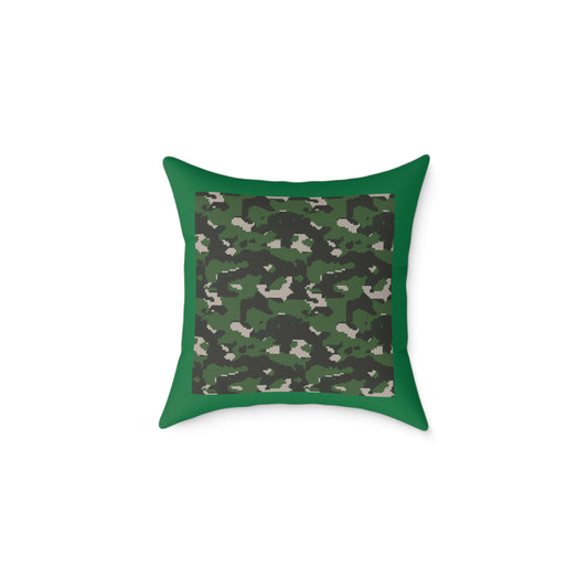 Army Square Poly Canvas Pillow