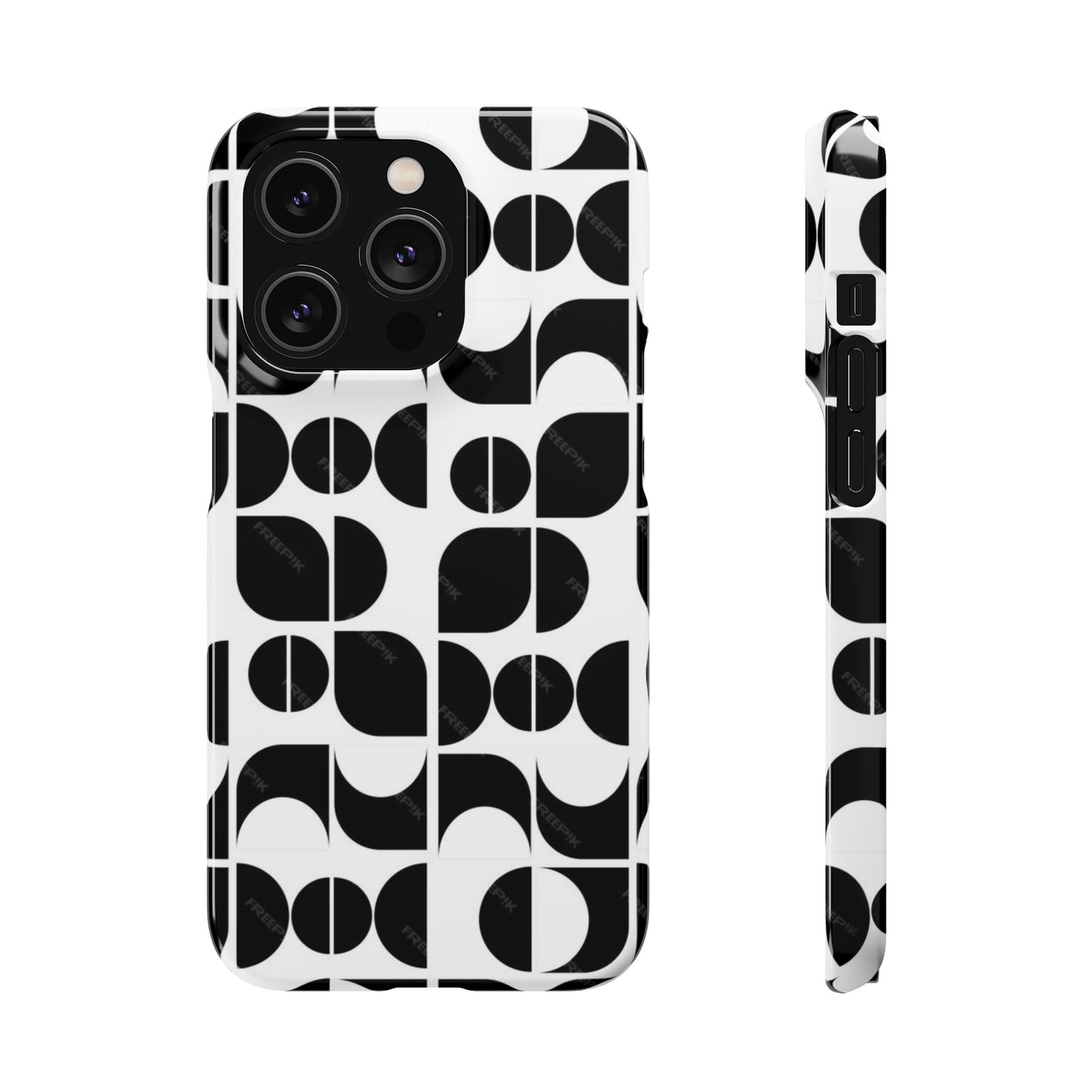 Black And White Pattern Pattern Snap Cases