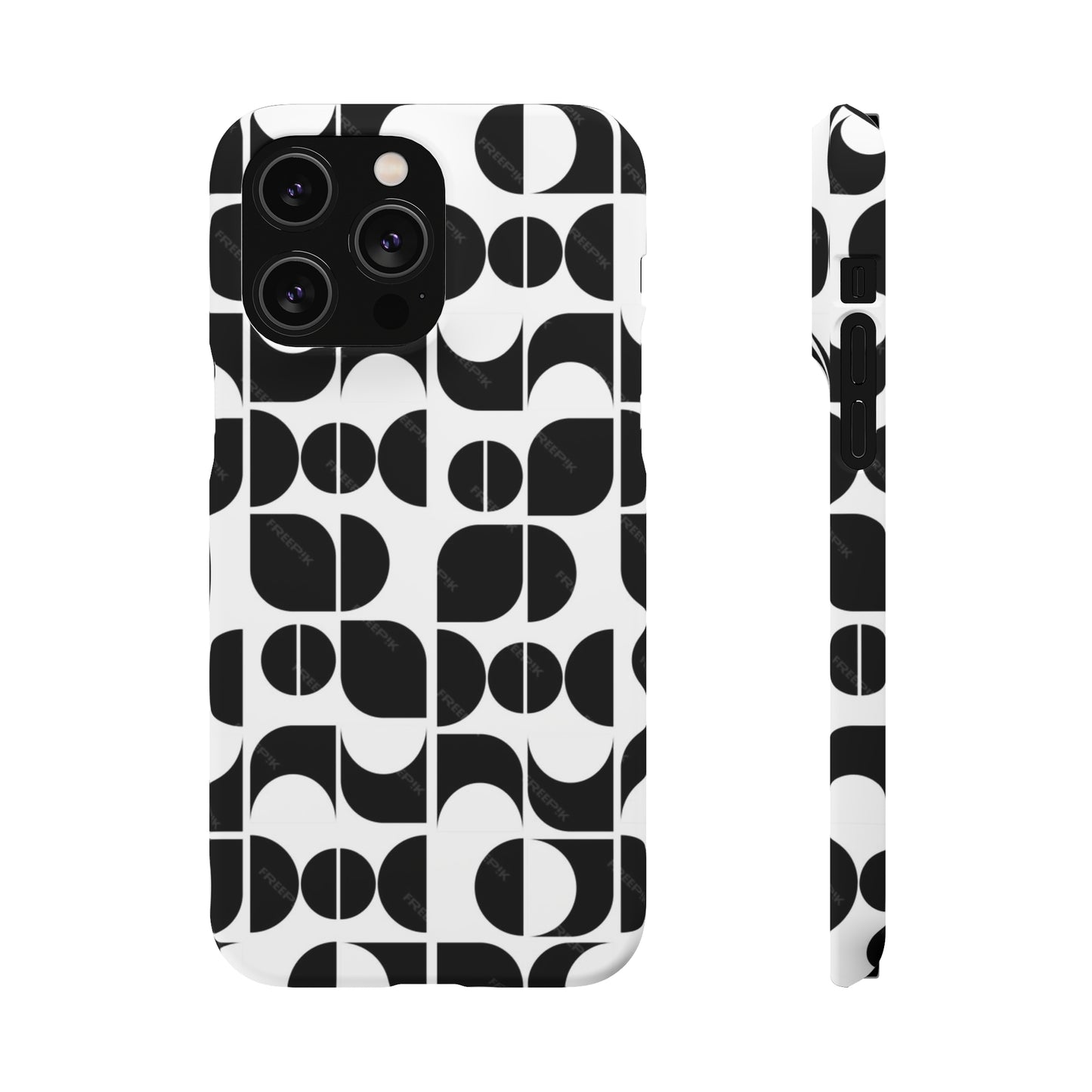 Black And White Pattern Pattern Snap Cases