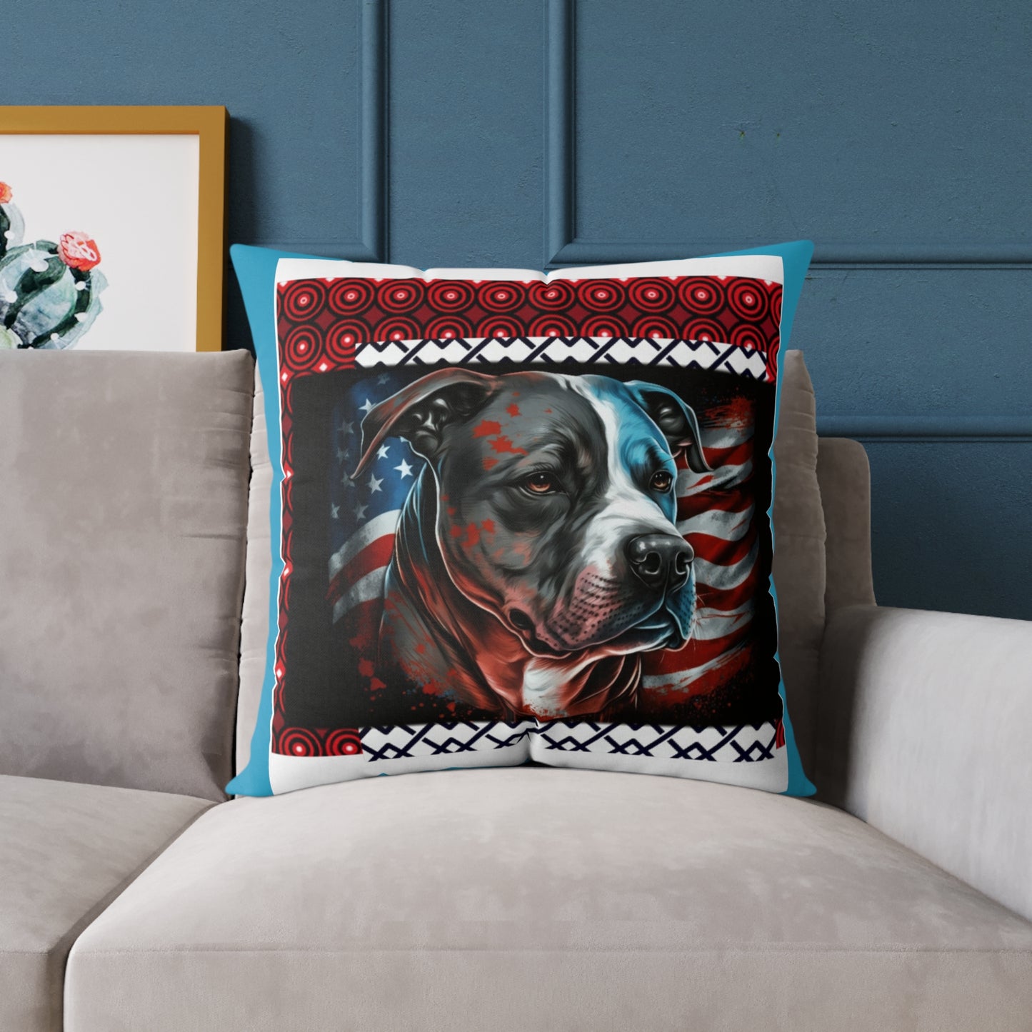 American terrier Square Poly Canvas Pillow