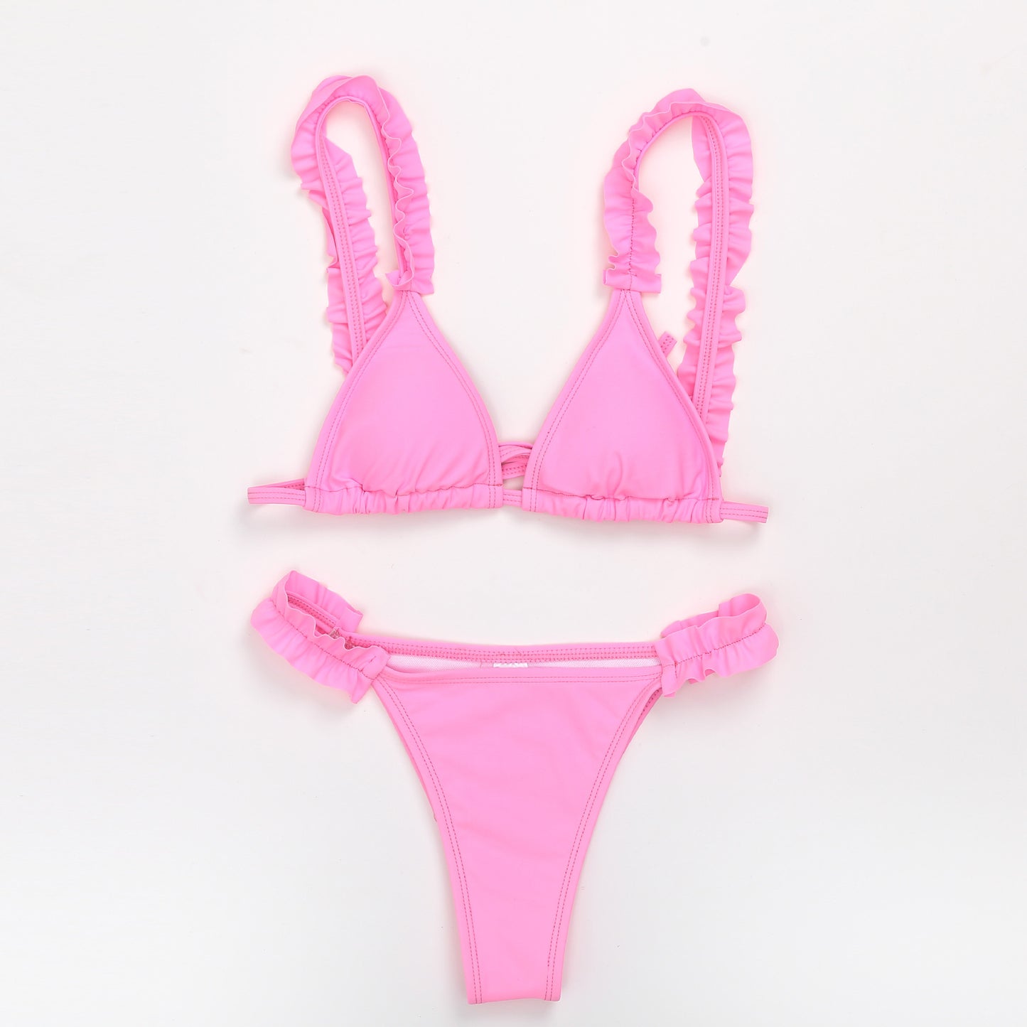 New European And American Ruffled Sexy Bikini Women's Swimsuit