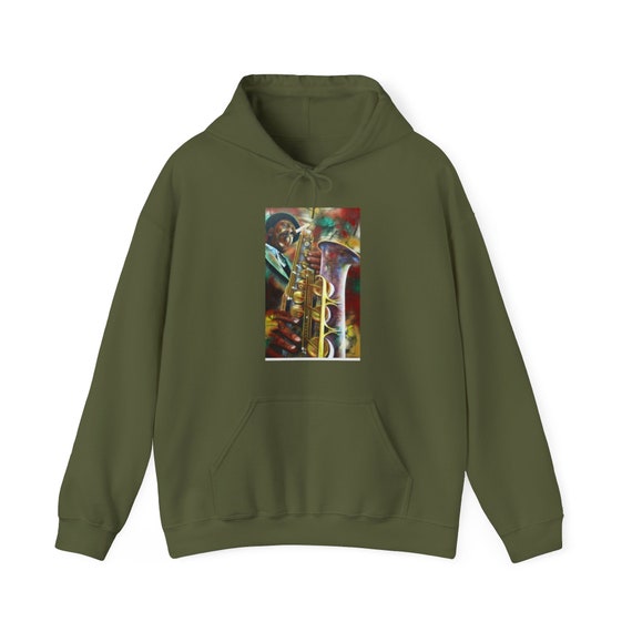 Black jazz Art Music Sweatshirt hooded shirt Fathers day gift own it shirt pullover gift 911 help yourself shirt grandma grandad Inactive