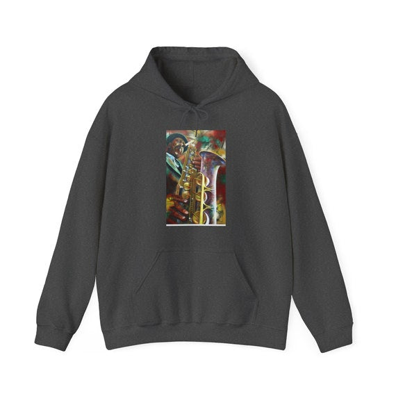 Black jazz Art Music Sweatshirt hooded shirt Fathers day gift own it shirt pullover gift 911 help yourself shirt grandma grandad Inactive