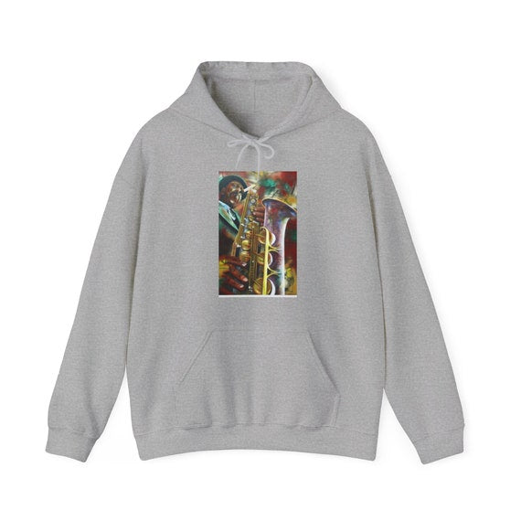Black jazz Art Music Sweatshirt hooded shirt Fathers day gift own it shirt pullover gift 911 help yourself shirt grandma grandad Inactive